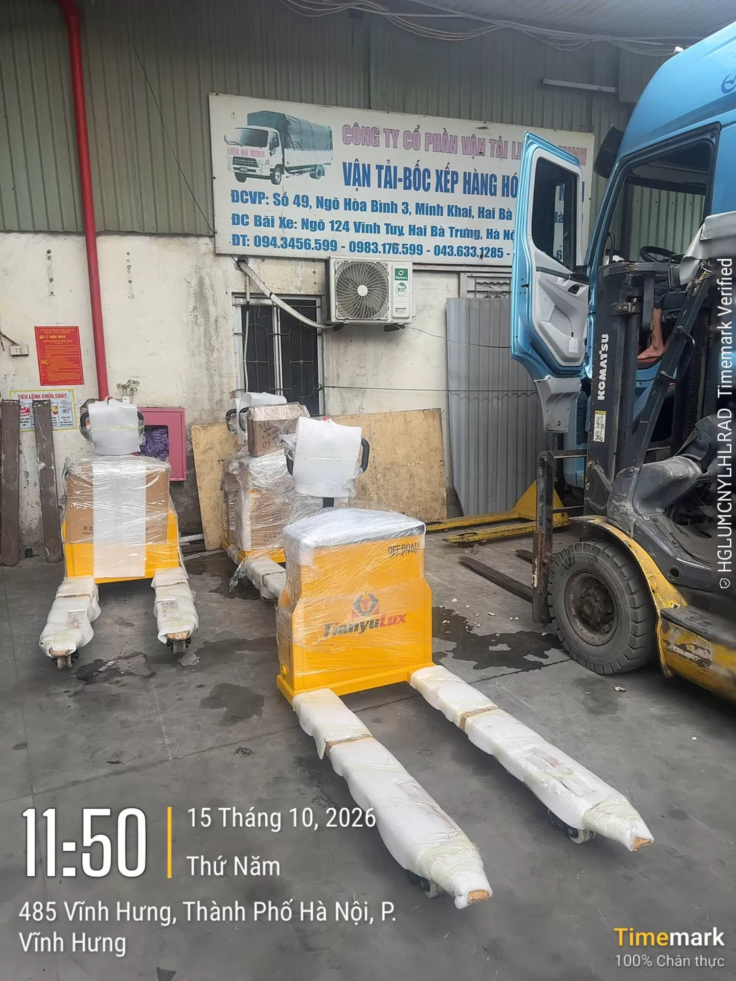 Đơn hàng 5 xe nâng tay điện đi Phú Quốc phục vụ công trình APEC